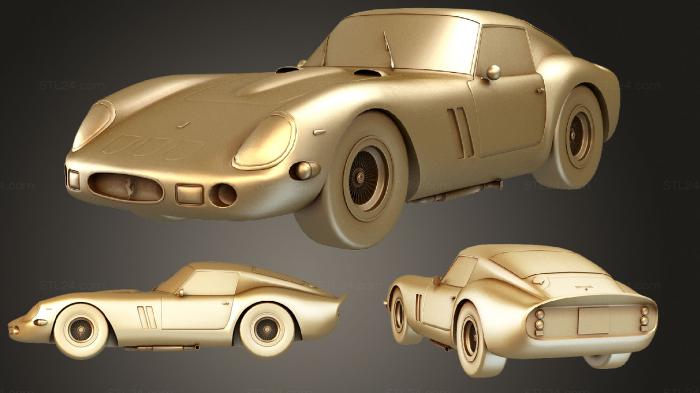 Автомобили и транспорт (Ferrari GTO 250, CARS_1408) 3D модель для ЧПУ станка
